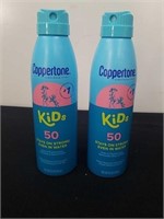 Two new 5.5 Oz Coppertone kids 50 SPF spray