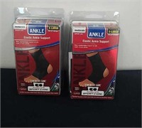 Two new elastic ankle supports size extra large