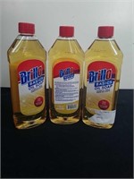 Three new 16 ounce bottles of Brillo Basics Oil