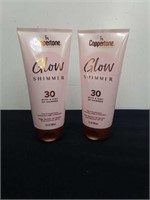 Two new 5 oz bottles of Coppertone 30 SPF glow