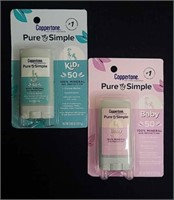 New Coppertone pure and simple kids and babies