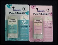 New Coppertone pure and simple kids and babies