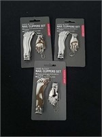 Three new hand and foot nail clipper sets