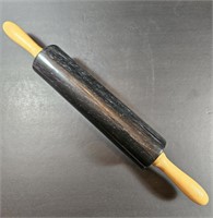 18" Black Marble Rolling Pin with Stand