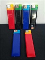 6 new 6.25 in refillable lighters