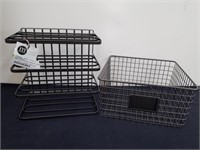 New 12x 12x 6-in wire basket, and stacking