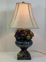 Majolica Fruit Basket Base Table Lamp