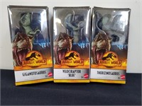 Three new gigantosaurus, Velociraptor blue, and