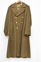 WWII US Army Long Wool Trench Coat