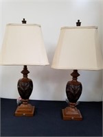 Two Hotel lamps measures 27.5 in with shade and