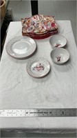 Campbells collector bowls, plates and table Mats.