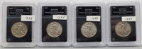 (4) 1940s Walking Liberty 90% Silver Half Dollars