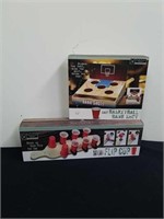 New easy basketball bank shot game, and Mini flip