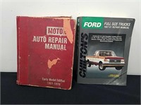 Vintage auto repair manual and a chiltons Ford