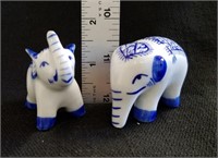 Miniature delft elephants