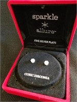 Sparkle and Allure fine silver plate cubic