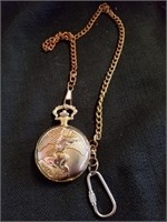 Eagle pocket watch with fob