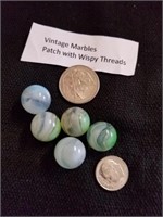 Vintage marbles patch with wispy threads