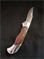 New 4-in Wood Boss steel blade pocket knife