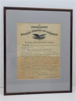 Framed Military Commendation