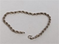 8" .925 Sterling Chain Bracelet