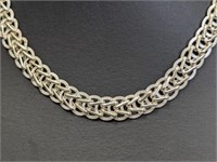 18" .925 Sterling Modernist Style Chain Necklace