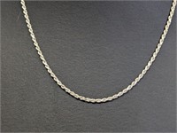 20" .925 Sterling Rope Chain Necklace