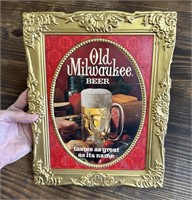 1960s Old Milwaukee Beer Plastic Bar Sign