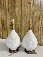 Two Vintage MCM Table Lamps