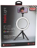 Color Halo LED Ring Light Stand, White, 7667HD