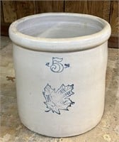 Antique Western Stoneware 5 Gal Crock