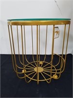 New Global influence side table metal base glass