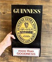 Vintage Guinness Extra Stout Plastic Sign CK Pics