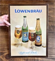 Vintage Lowenbrau Beer Cardboard Sign - Ck Pics