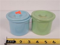 2- Stoneware Cheese Jars