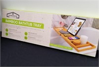 New homemade living bamboo bathtub tray