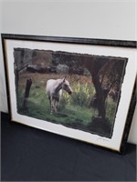 Framed horse picture Jack Kenner 19.5x 25.5 in