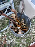Bucket of assorted tools