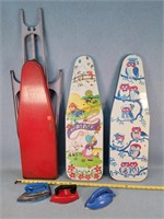 3- Vintage 27" Tin Play Ironing Boards