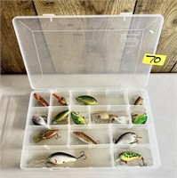 Fishing Lures / Crank Baits Lot with Plano Case