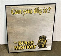 The Brass Monkey Vintage Mirror - Back stand has