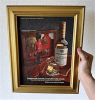 Vintage Canadian Whiskey Framed Art - See Desc
