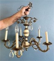 Vintage Chandelier  - Crystal Prisms Missing