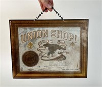 Vintage Union Shop Advertising Sign