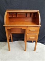 Vintage roll top desk children's 36x 27 x 15.5 in