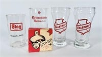 Vintage Glassware - Falstaff, Stag Beer,