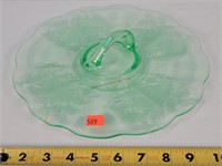 Green Peacock Deisgn Uranium Plate 10"