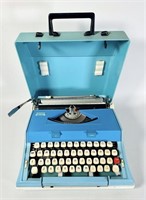 Blue Vintage Sears Malibu Typewriter