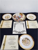 Collectible numbered plates with certificates of