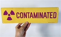 Vintage "Contaminated" Sign by Ready Made Sign Co